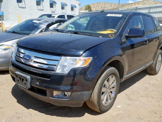 2FMDK4JCXABB61592 - 2010 FORD EDGE SEL BLUE photo 2