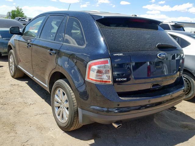 2FMDK4JCXABB61592 - 2010 FORD EDGE SEL BLUE photo 3