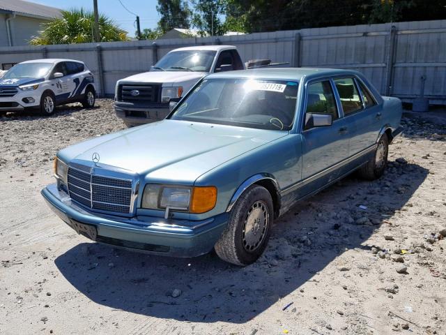 WDBCA35E0MA605117 - 1991 MERCEDES-BENZ 420 SEL TEAL photo 2