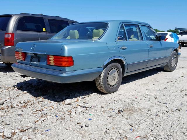 WDBCA35E0MA605117 - 1991 MERCEDES-BENZ 420 SEL TEAL photo 4