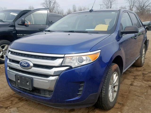 2FMDK3GC0DBC69905 - 2013 FORD EDGE SE BLUE photo 2