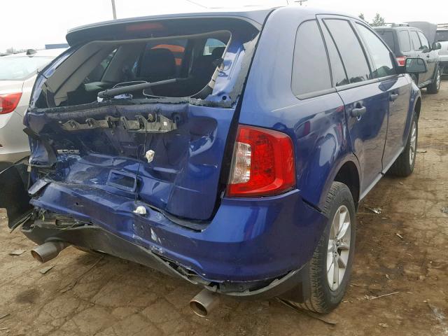 2FMDK3GC0DBC69905 - 2013 FORD EDGE SE BLUE photo 4