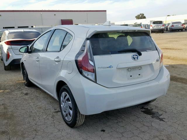 JTDKDTB39F1577053 - 2015 TOYOTA PRIUS C WHITE photo 3