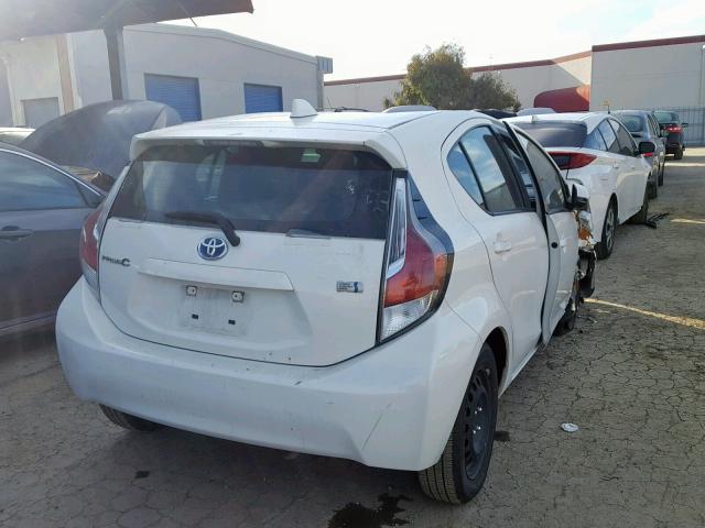 JTDKDTB39F1577053 - 2015 TOYOTA PRIUS C WHITE photo 4