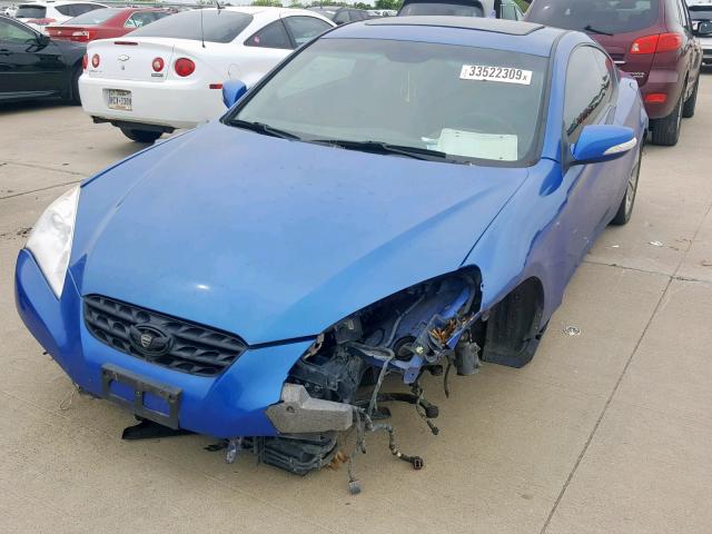 KMHHU6KH2BU047275 - 2011 HYUNDAI GENESIS CO BLUE photo 2