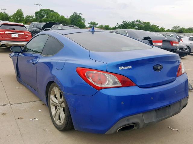 KMHHU6KH2BU047275 - 2011 HYUNDAI GENESIS CO BLUE photo 3