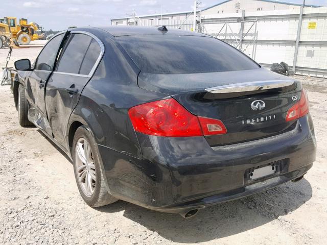 JN1CV6AP2CM625397 - 2012 INFINITI G37 BASE BLACK photo 3