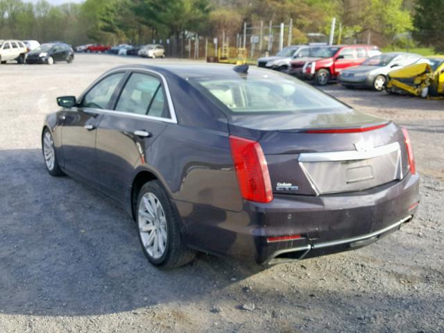 1G6AR5S33F0121793 - 2015 CADILLAC CTS LUXURY CHARCOAL photo 3