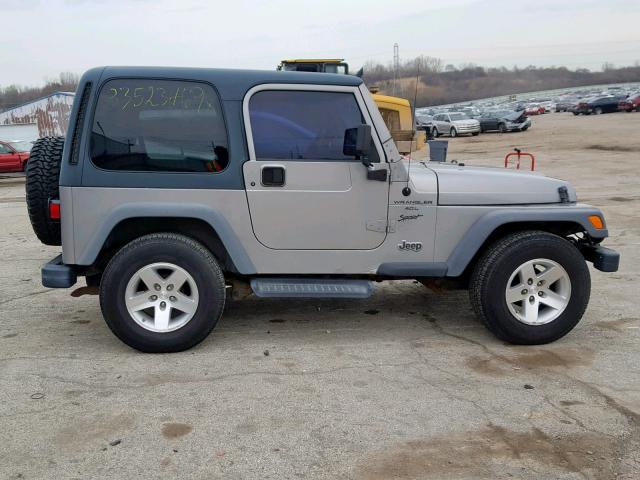 1J4FA49SX1P306175 - 2001 JEEP WRANGLER / GRAY photo 9