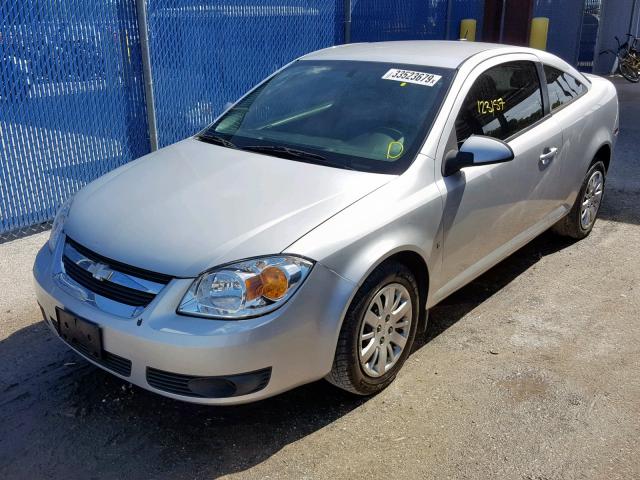 1G1AT18HX97127069 - 2009 CHEVROLET COBALT LT SILVER photo 2