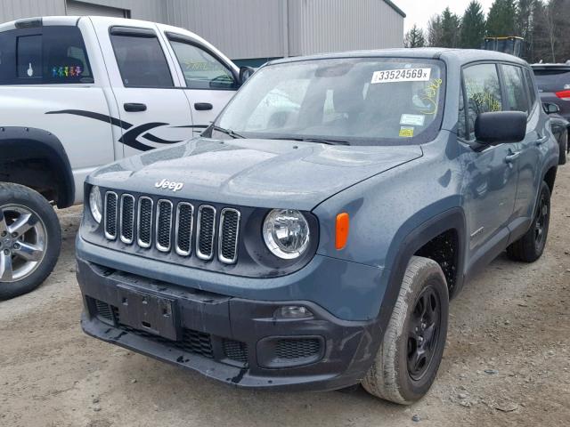 ZACCJBAT3GPE18572 - 2016 JEEP RENEGADE S ლურჯი ფოტო 2
