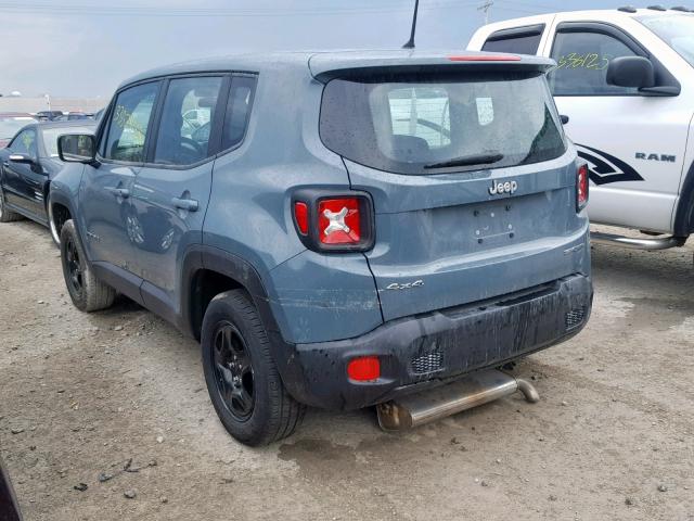 ZACCJBAT3GPE18572 - 2016 JEEP RENEGADE S ლურჯი ფოტო 3