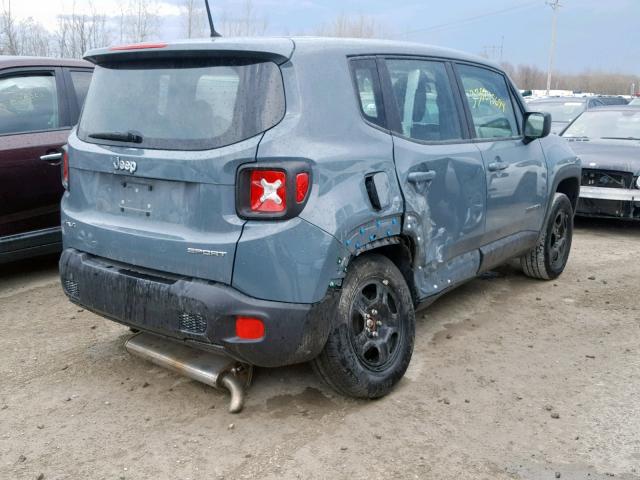 ZACCJBAT3GPE18572 - 2016 JEEP RENEGADE S ლურჯი ფოტო 4