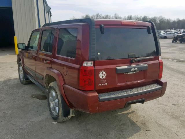 1J8HG48K97C663886 - 2007 JEEP COMMANDER 红色 照片 3