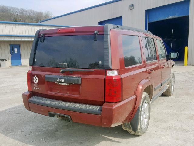 1J8HG48K97C663886 - 2007 JEEP COMMANDER 红色 照片 4