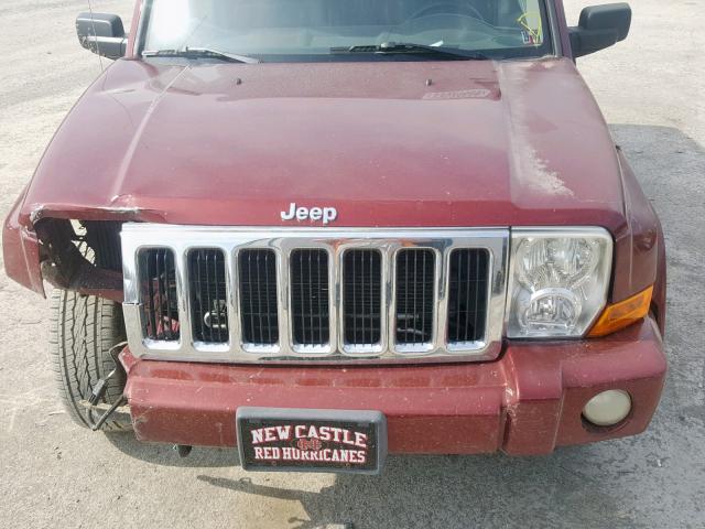 1J8HG48K97C663886 - 2007 JEEP COMMANDER 红色 照片 7