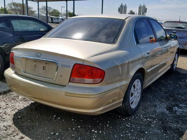 KMHWF25S34A062972 - 2004 HYUNDAI SONATA GL GOLD photo 4