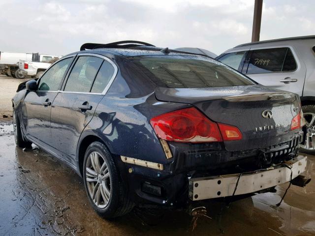 JN1CV6AP4BM303438 - 2011 INFINITI G37 BASE GRAY photo 3