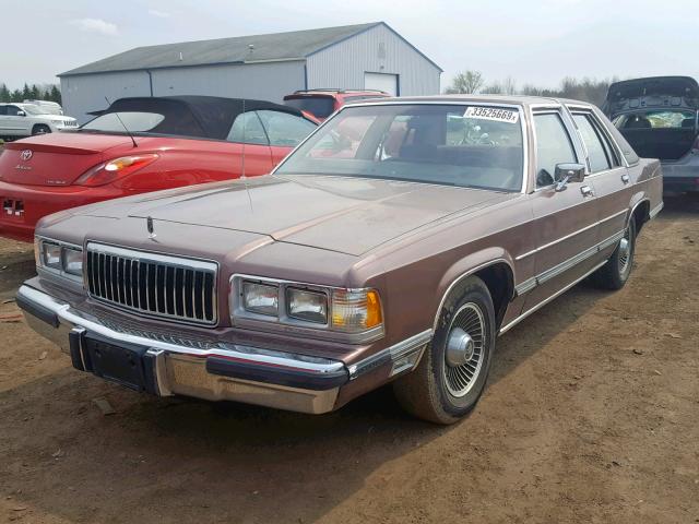 2MEBM75F6KX688219 - 1989 MERCURY GRAND MARQ BROWN photo 2