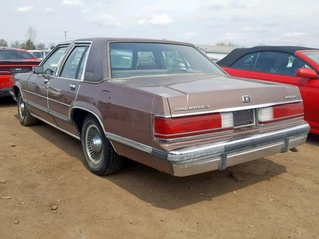 2MEBM75F6KX688219 - 1989 MERCURY GRAND MARQ BROWN photo 3