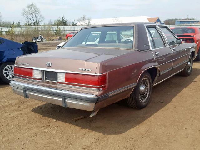 2MEBM75F6KX688219 - 1989 MERCURY GRAND MARQ BROWN photo 4