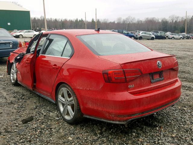 3VW5T7AJ6HM265041 - 2017 VOLKSWAGEN JETTA GLI RED photo 3