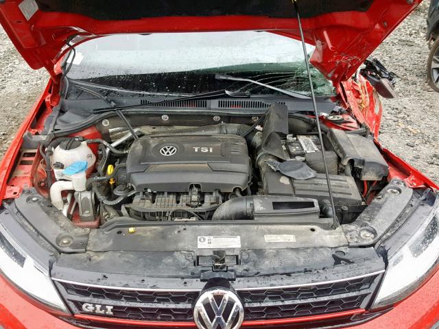 3VW5T7AJ6HM265041 - 2017 VOLKSWAGEN JETTA GLI RED photo 7