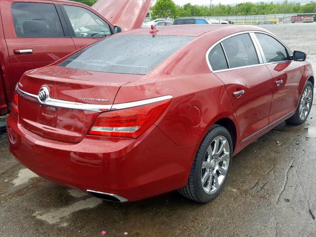 1G4GB5G39EF104072 - 2014 BUICK LACROSSE RED photo 4