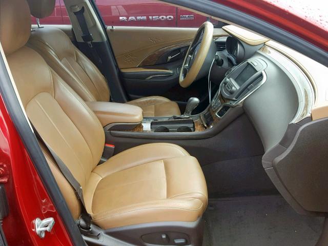 1G4GB5G39EF104072 - 2014 BUICK LACROSSE RED photo 5