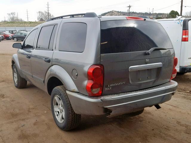 1D4HB48N16F138529 - 2006 DODGE DURANGO SL GRAY photo 3