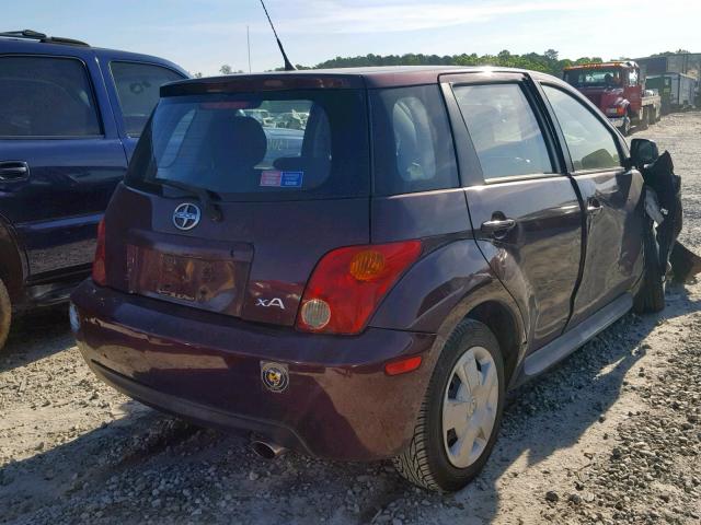 JTKKT624550090071 - 2005 TOYOTA SCION XA BURGUNDY photo 4