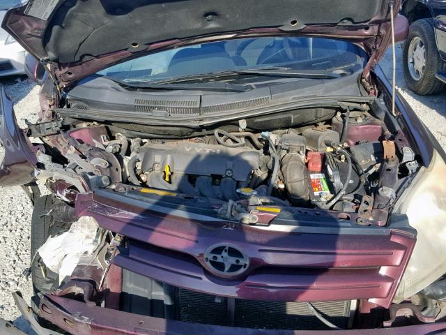 JTKKT624550090071 - 2005 TOYOTA SCION XA BURGUNDY photo 7