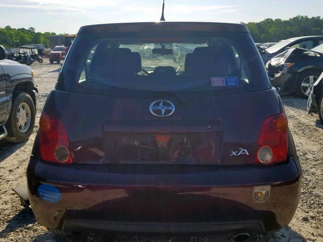 JTKKT624550090071 - 2005 TOYOTA SCION XA BURGUNDY photo 9