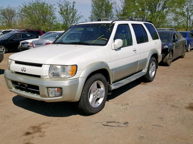 JNRDR09Y61W212268 - 2001 INFINITI QX4 WHITE photo 2