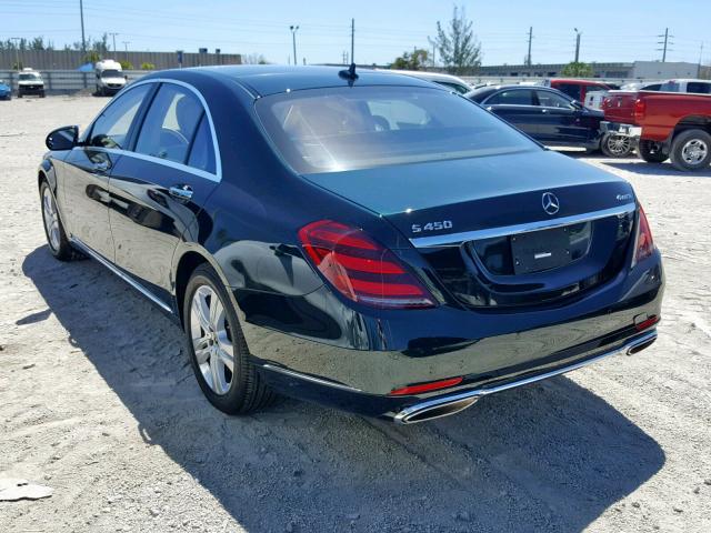 WDDUG6EB5JA354589 - 2018 MERCEDES-BENZ S 450 4MAT GREEN photo 3