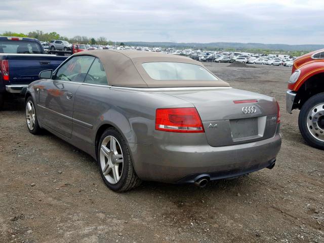 WAUDF48HX7K036050 - 2007 AUDI A4 2.0T CA BROWN photo 3