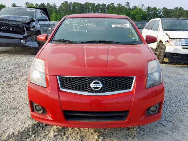 3N1AB6AP5CL709790 - 2012 NISSAN SENTRA 2.0 RED photo 9