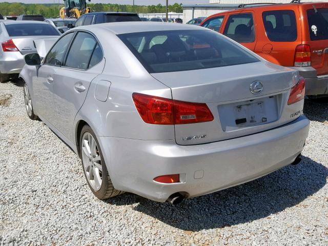 JTHBK262965019132 - 2006 LEXUS IS 250 SILVER photo 3