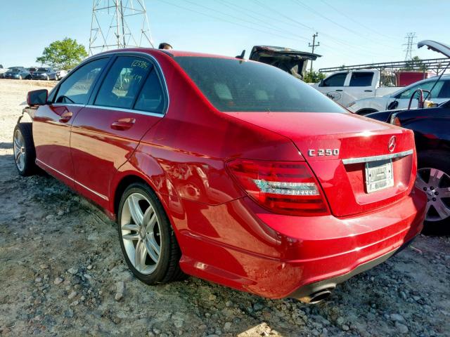 WDDGF4HBXCR227521 - 2012 MERCEDES-BENZ C 250 RED photo 3