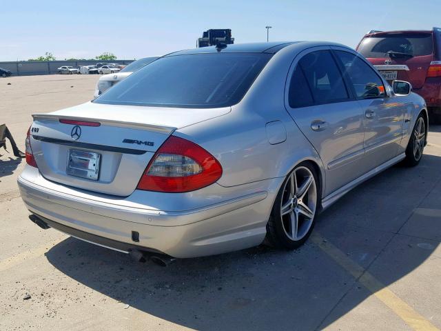 WDBUF77X98B270239 - 2008 MERCEDES-BENZ E 63 AMG SILVER photo 4