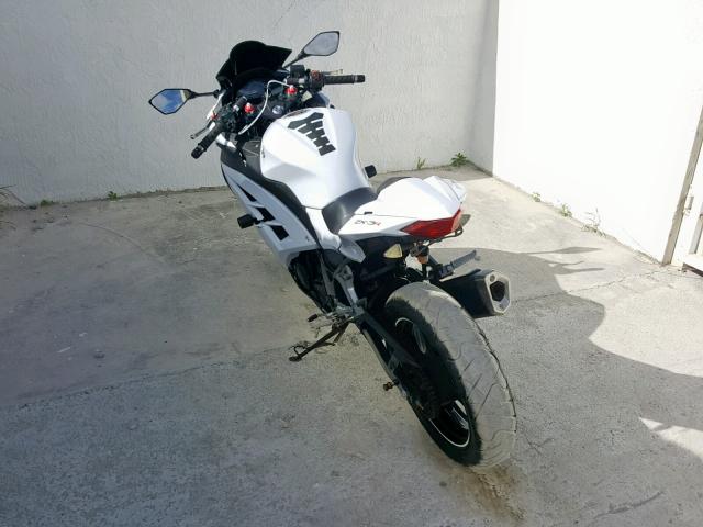 JKAEX8B18EA005173 - 2014 KAWASAKI EX300 B WHITE photo 3