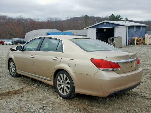 4T1BK3DB0BU377029 - 2011 TOYOTA AVALON BAS GOLD photo 3