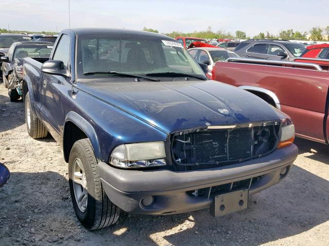 1D7FL16K04S559709 - 2004 DODGE DAKOTA SXT BLUE photo 1