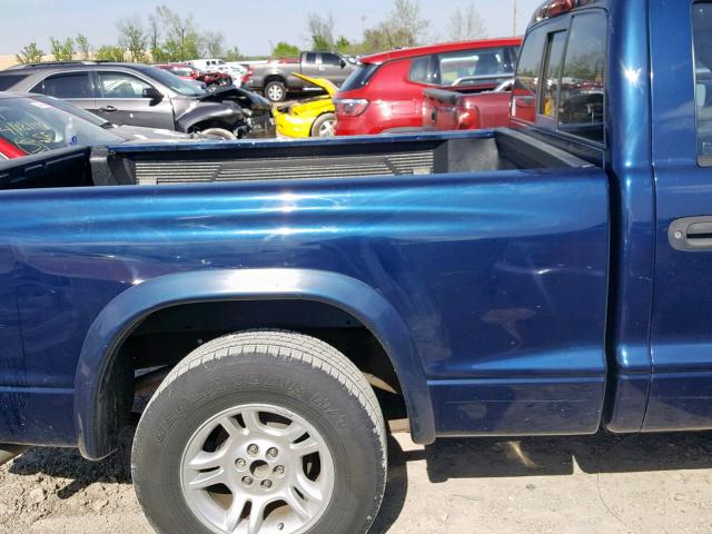 1D7FL16K04S559709 - 2004 DODGE DAKOTA SXT BLUE photo 6