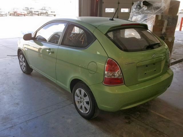 KMHCM3AC2AU158003 - 2010 HYUNDAI ACCENT BLU GREEN photo 3