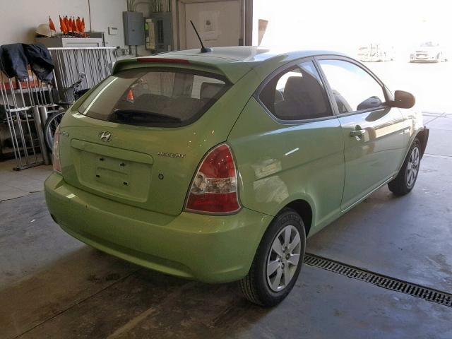 KMHCM3AC2AU158003 - 2010 HYUNDAI ACCENT BLU GREEN photo 4