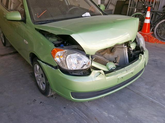 KMHCM3AC2AU158003 - 2010 HYUNDAI ACCENT BLU GREEN photo 9