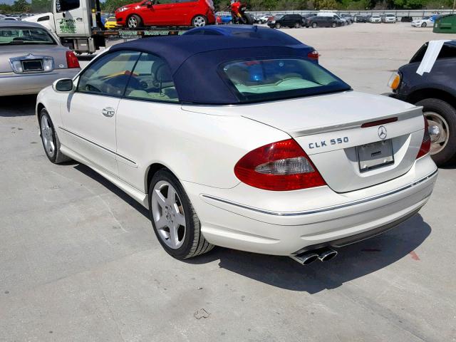 WDBTK72F57T084678 - 2007 MERCEDES-BENZ CLK 550 WHITE photo 3