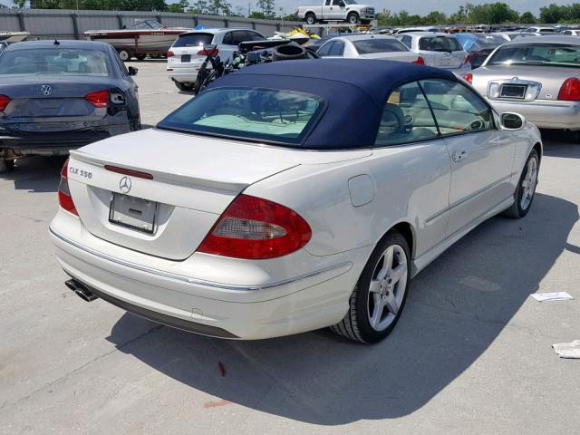 WDBTK72F57T084678 - 2007 MERCEDES-BENZ CLK 550 WHITE photo 4