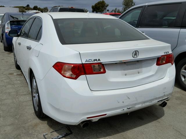 JH4CU2F65CC010288 - 2012 ACURA TSX TECH WHITE photo 3